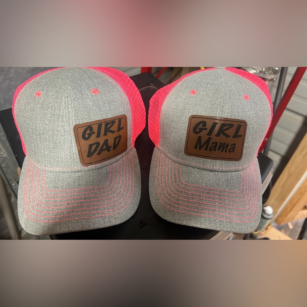 Leather patch hats